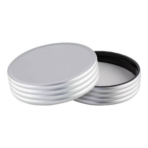 58mm Matt Silver Aluminium Sleeved Ring Grooved Cap