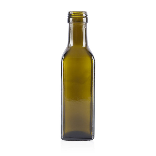 100ml Antique Green Glass Marasca Oil Bottle 24mm T/E Finish - Pallet
