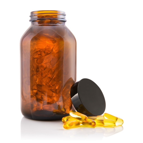 500ml Amber Glass Wide Mouth Packer Bottle 53mm Screw Finish
