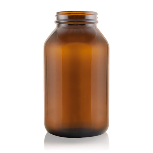 500ml Amber Glass Wide Mouth Packer Bottle 53mm Screw Finish