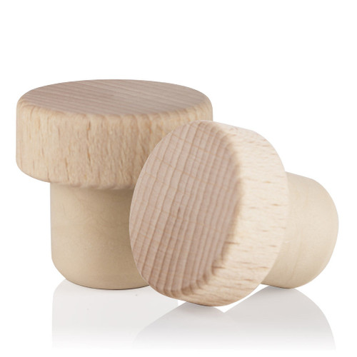 22.5mm Wide Stem Beechwood T-Shape Stopper
