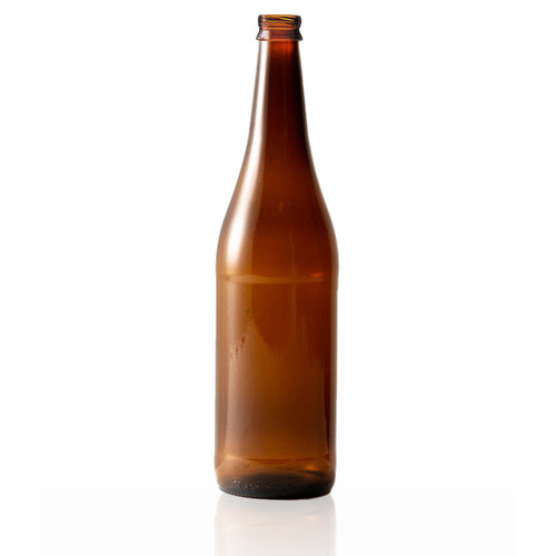 640ml Amber Glass Long Neck Beer Bottle Twist Crown Finish