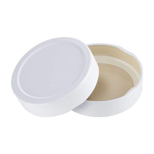 70mm White Metal Deep Twist Cap