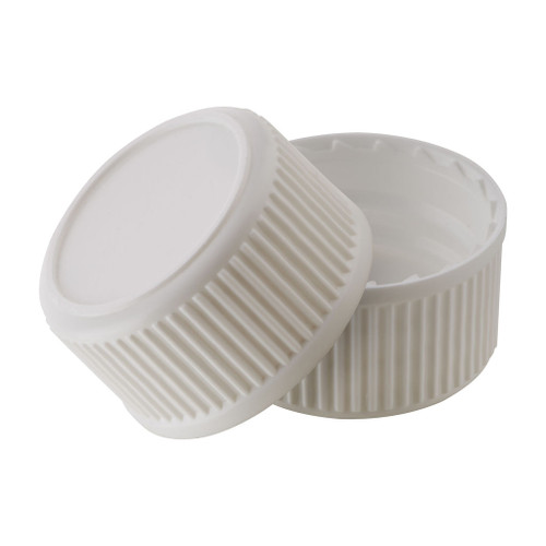 28mm 405 White Plastic Screw Cap with Liner