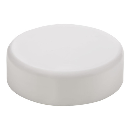 53mm White Plastic Round Smooth Sided Screw Cap