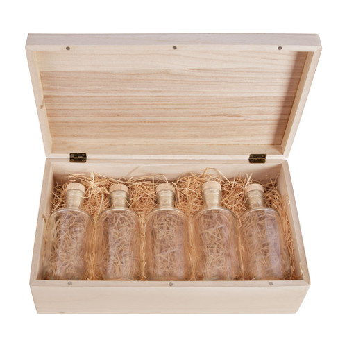 Double Bottle Paulownia Wood Hinged Gift Box - 335x185x90mm