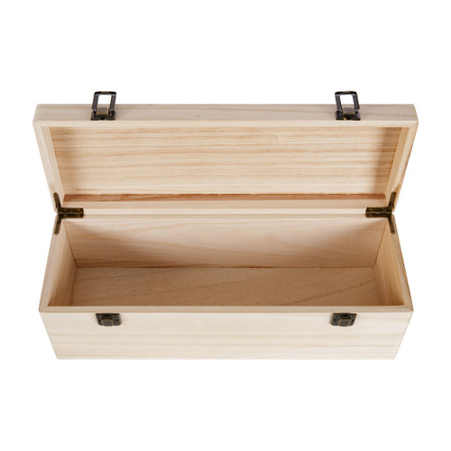 Single Bottle Paulownia Wood Hinged Lid Gift Box