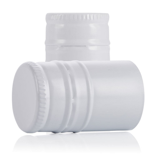 25x42mm White Aluminium ROPP Cap