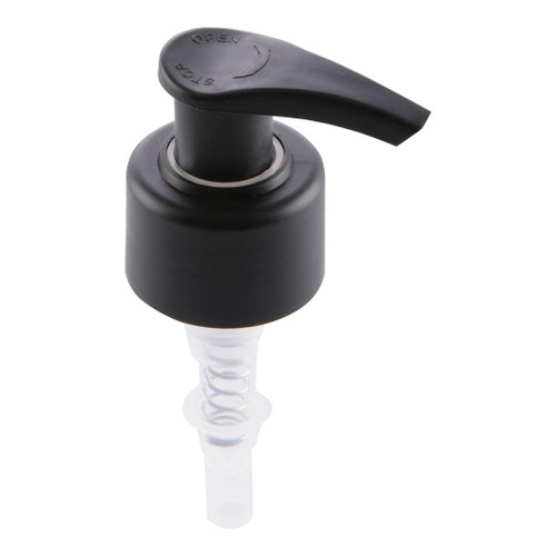 28mm 410 Matte Black Plastic Lotion Pump 150mm Diptube