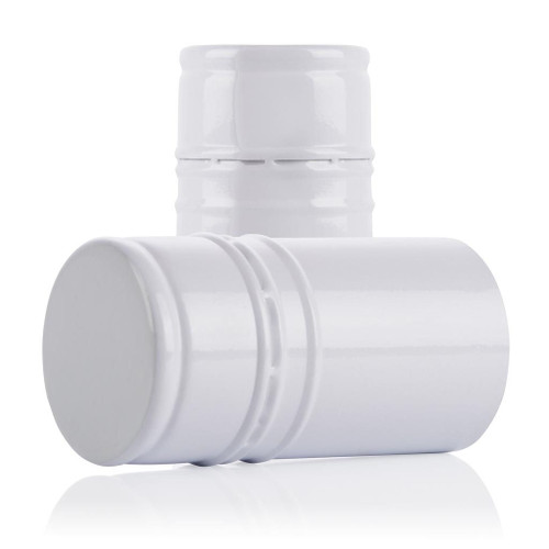 31.5x60mm White Aluminium BVS Cap