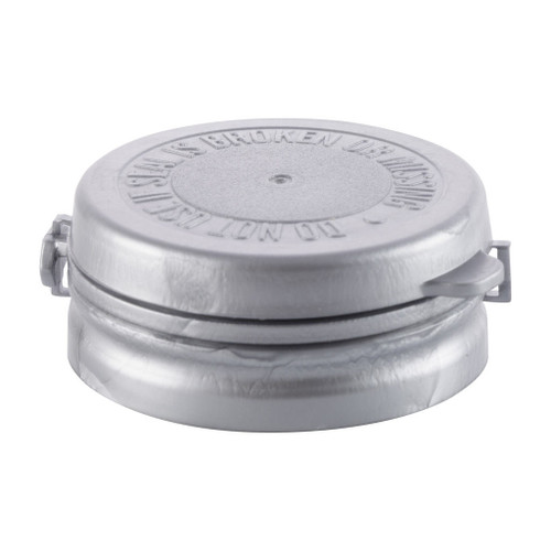 38mm Silver Plastic Embossed Tamper Evident Tearband Cap