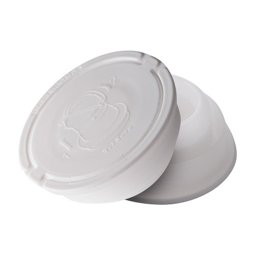 57mm White Plastic Push-In Cap with Pourer