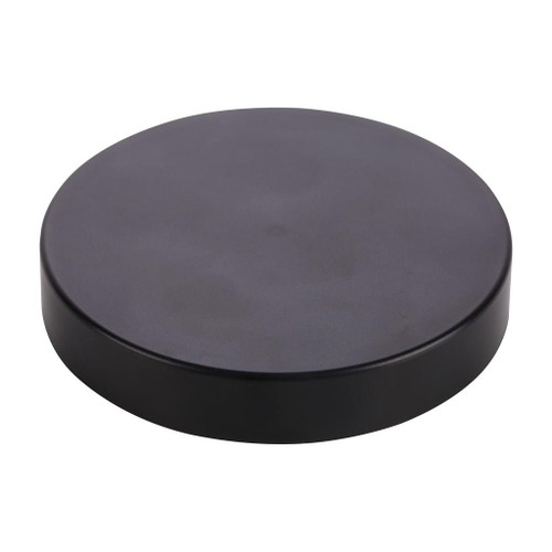 70mm Matte Black Plastic Smooth Wall Screw Cap with Liner