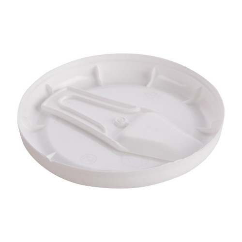 77mm White Plastic Overlid with Spoon