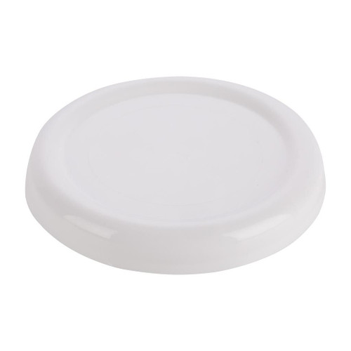77mm White Plastic Overlid with Spoon