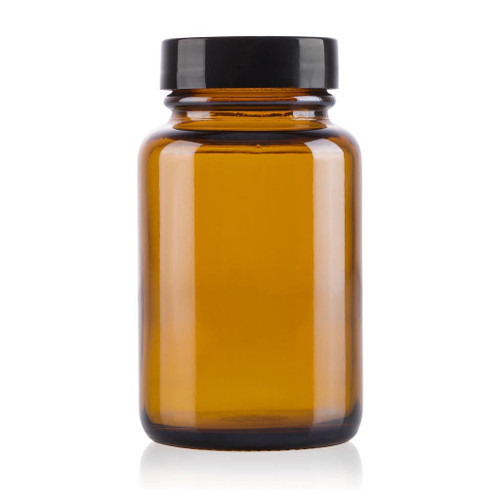 100ml Amber Glass Wide Mouth Packer Bottle 38mm 400 Screw Finish