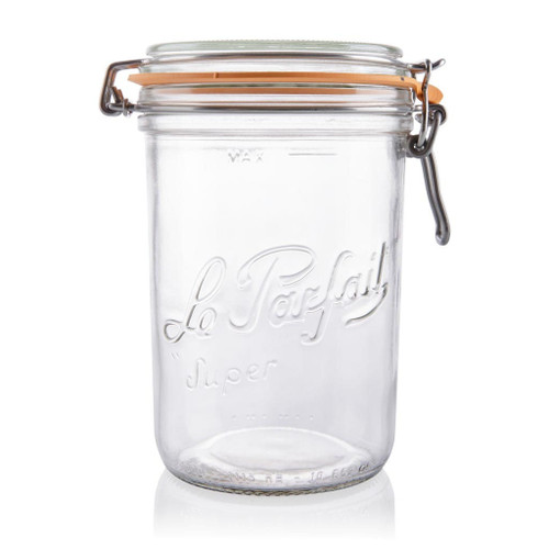 1ltr Flint Glass Le Parfait Terrine Jar with Swingtop Lid