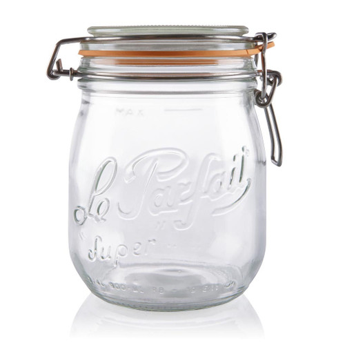 750ml Flint Glass Le Parfait Super Jar with Swingtop Lid