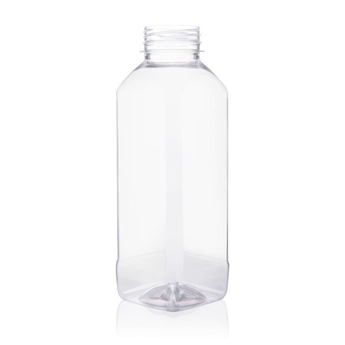 450ml Clear Plastic Square Bottle 38mm T/E Finish