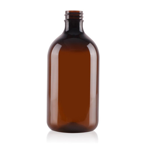 500ml Amber Plastic Pharma Bottle 28mm T/E Finish