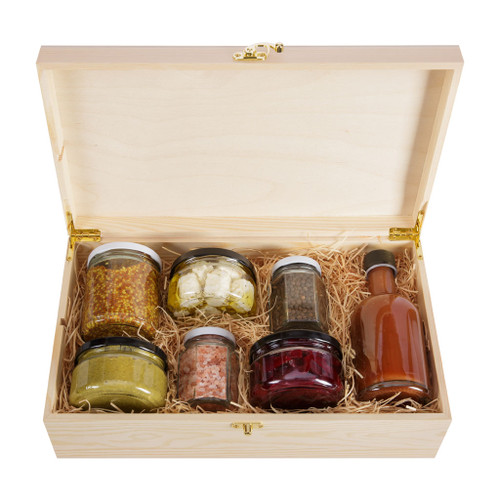 Double Bottle Pine Wood Hinged Lid Premium Gift Box