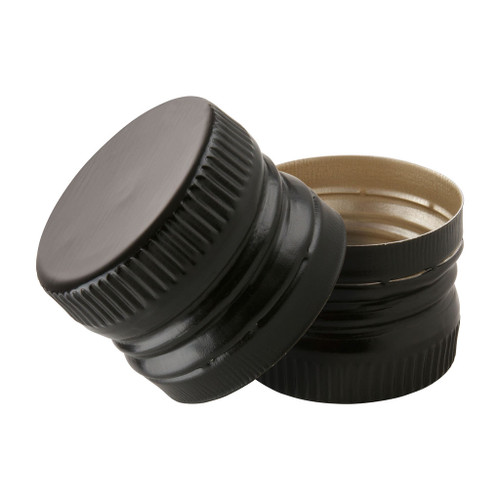 31.5mm Black Aluminium Pre-Threaded ROPP Cap