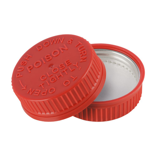 44mm Red Plastic CRC Screw Cap with Liner