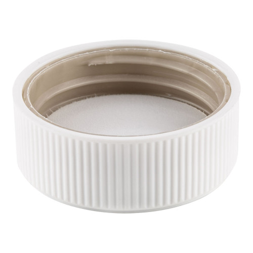 38mm White Plastic CRC Cap with EPE Liner