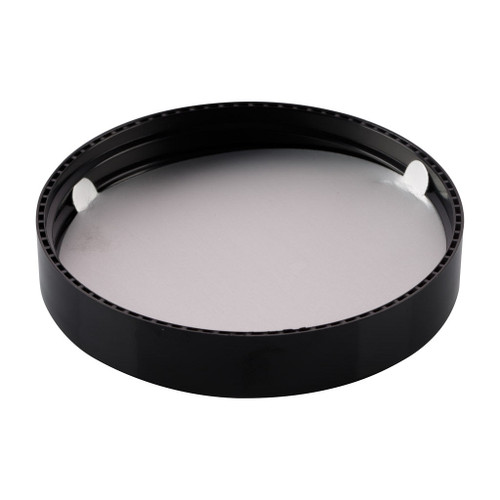 63mm Black Plastic Smooth Sided Screw Cap with Induction Foil Liner