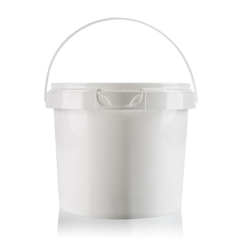 2.3Ltr White Plastic T/E Pail with Plastic Handle