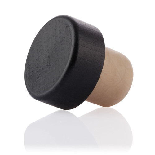 22.5mm Wide Stem Black Wooden Head T-Shape Stopper