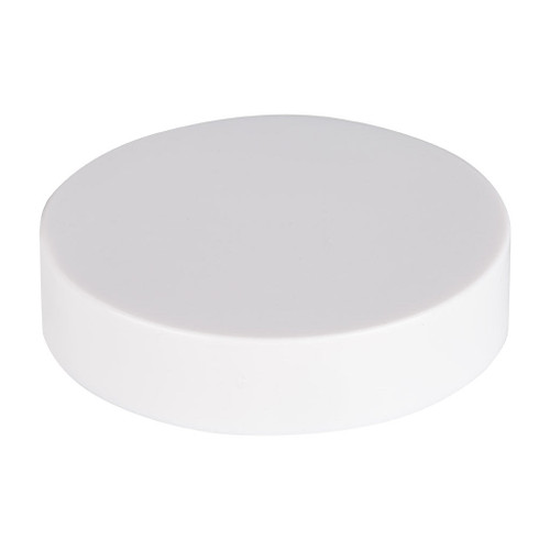 51mm White Plastic Smooth Sided Screw Cap with Liner