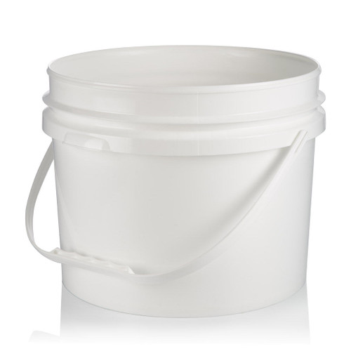 10Ltr White Plastic Round T/E Pail