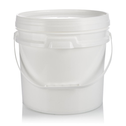 12.5Ltr White Plastic Round T/E Pail