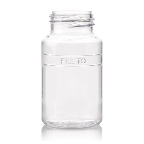 125ml Clear Plastic Bottle 38mm Screw Finish