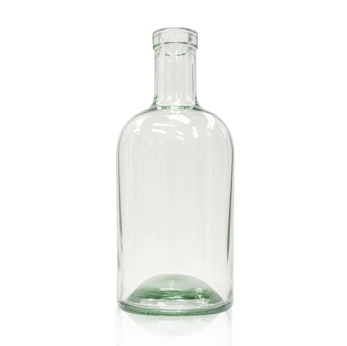 700ml Flint Glass Round Spirits Bottle Cork Finish