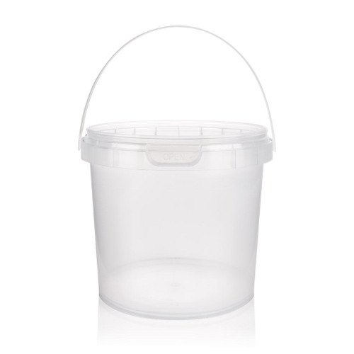 2Ltr Clear Plastic Pail T/E Finish
