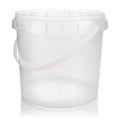 2Ltr Clear Plastic Pail T/E Finish