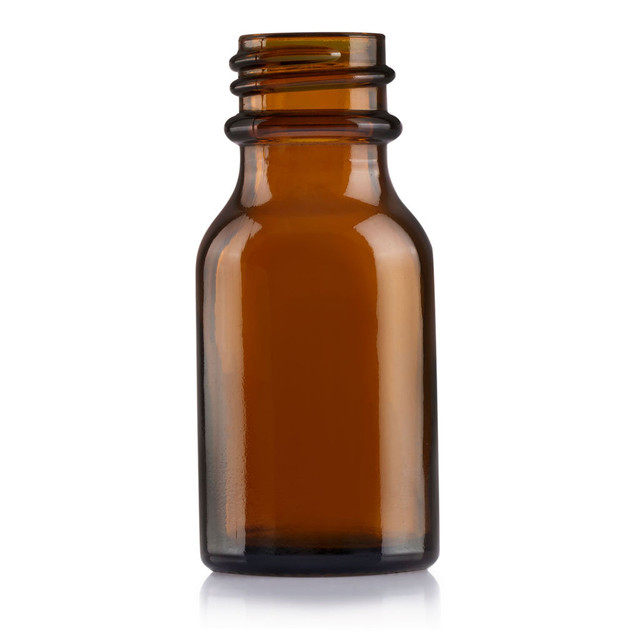 Amber Glass Pill Bottle 150ml with Aluminum Brown Cap & Press Liner