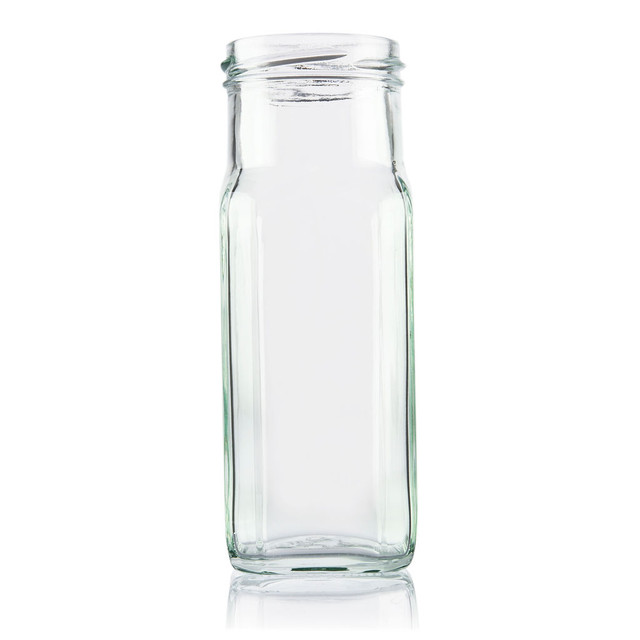 Glass Jar: 8 oz. Flint French Square Jar