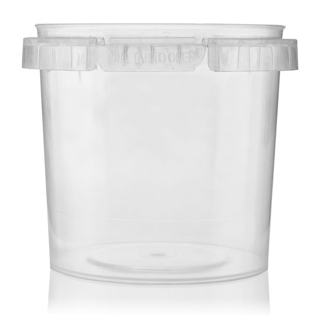 12 oz. Clear PP Plastic Round Tamper Evident Container, 110mm