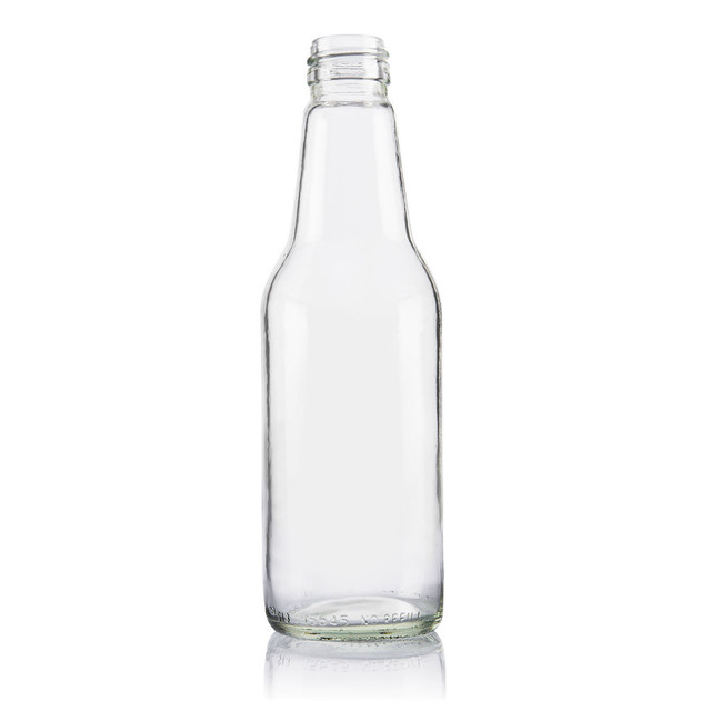 12 oz Glass Syrup Bottle 28mm Alcoa