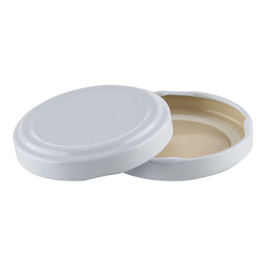 53mm White Metal Puff Compound RTS Twist Cap - Plasdene Glass-Pak Pty Ltd