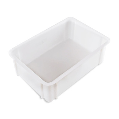 36Ltr Natural Plastic Solid Base Crate - Plasdene Glass-Pak Pty Ltd