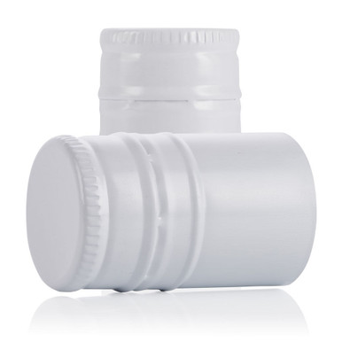 25x42mm White Aluminium ROPP Cap - Plasdene Glass-Pak Pty Ltd