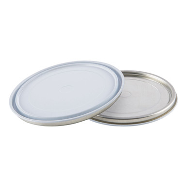 Triplot Lid Wholesale 139mm White Outside Tripletite Tinplate Lid
