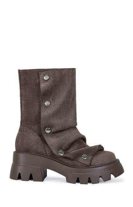 AZALEA WANG Women's Cocoa Bharti Booties - 0580611590011