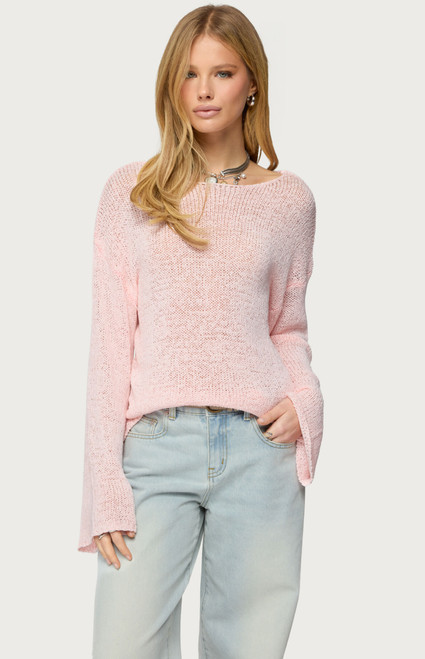 Edikted Women's Drop Shoulder Light Knit Sweater - 0740609690092