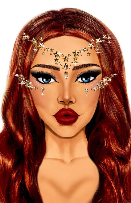 Leg Avenue Women's Costume Star Sign Face Jewels Sticker - 0639611490002