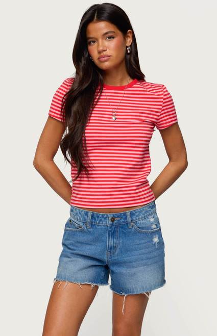 Edikted Women's Nessie Striped T-Shirt - 0702609690194